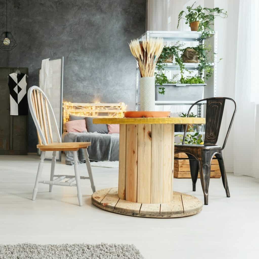 Upcycled interior of loft